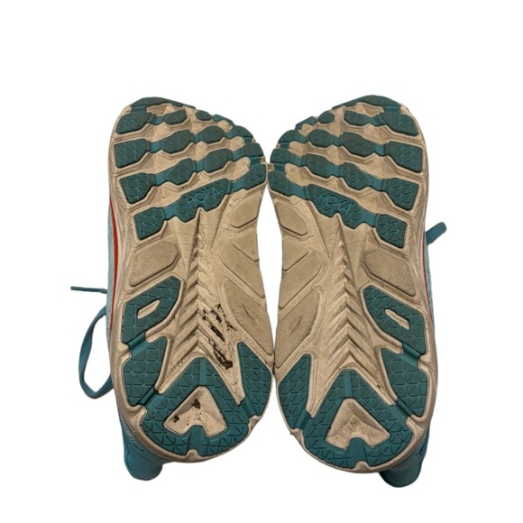 Hoka One One Clifton Teal Blue Running Shoes Sneakers - Picture 3 of 3